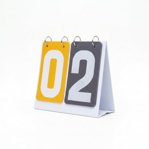 Scoreboard Flip Tabletop Score Counter – Portable, Waterproof & Durable for Pool, Table Tennis, Badminton, Basketball, Cornhole & Sports Training - size: 2-digit