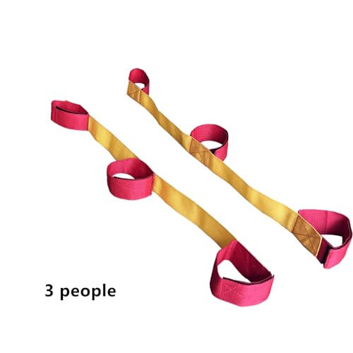 Cooperative Band Walker 3/5/6-Legged Race Band Set Game Teamwork Training,Team Building, Outdoor Party Group Game for Teenagers Adult, Cooperative Team Race for Birthday Party, Relay Race (6-Legged)
