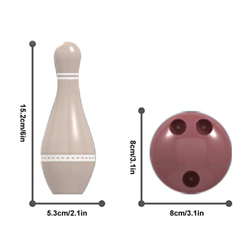 Naroote Exciting Bowling Game for Children with Lighting Function, Includes 6 Bowling Pins and 1 Ball, Improves Motor Skills and Coordination, Excellent for Boys Girls, Suitable for All Ages (4PCS