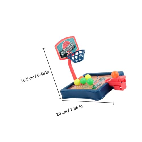 MERRYHAPY 2 Sets Mini Basketball Game for Educational Tabletop Basketball Hoop with Stand Enhances Hand-Eye Coordination and Finger Strength Creative Indoor Playset in Red Blue