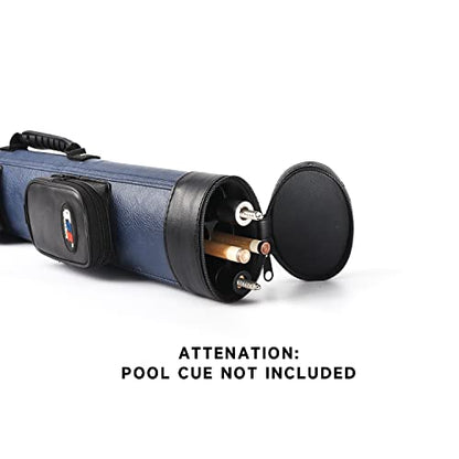GSE Games & Sports Expert 2x2 Deluxe Hard Billiard Pool Cue Stick Carrying Case, Billiard Cue Case, Billiards Accessories (Several Colors Available) - color: Deluxe Oval - Blue/Black