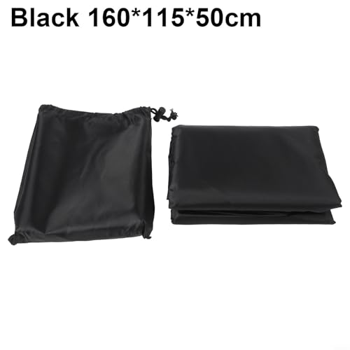 Foosball Table Cover Outdoor Dustproof UV Protective With Storage Bag(black)