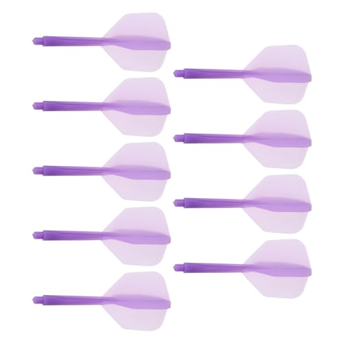 M METERXITY Integrated Dart Shaft and Flights-One Piece Dart Accessories Durable Anti-Fall Apply to Soft Tip Darts and Steel Tip Dart - color: Purple