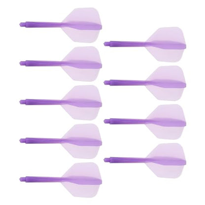 M METERXITY Integrated Dart Shaft and Flights-One Piece Dart Accessories Durable Anti-Fall Apply to Soft Tip Darts and Steel Tip Dart - color: Purple