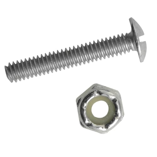 10 Sets 1 Inch Hardware Repair Kit Footballer Nut Set Silver Football Tabletop Game Nut Set Suitable for Tabletop Football Game Mounting Screw