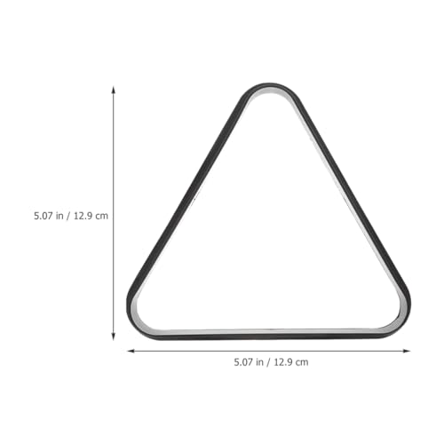 BESTonZON Mini Triangle Pool Rack, Pool Table Accessories, Black Plastic, 5.1 inches, for Kids and Families