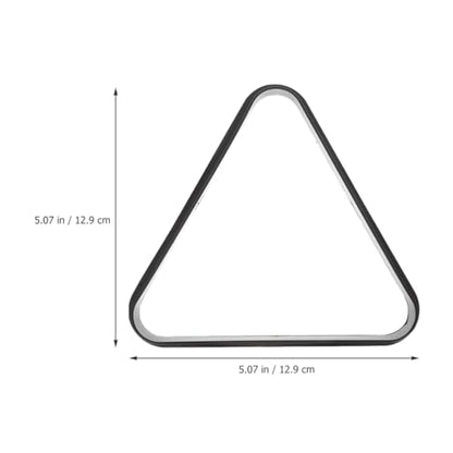 BESTonZON Mini Triangle Pool Rack, Pool Table Accessories, Black Plastic, 5.1 inches, for Kids and Families