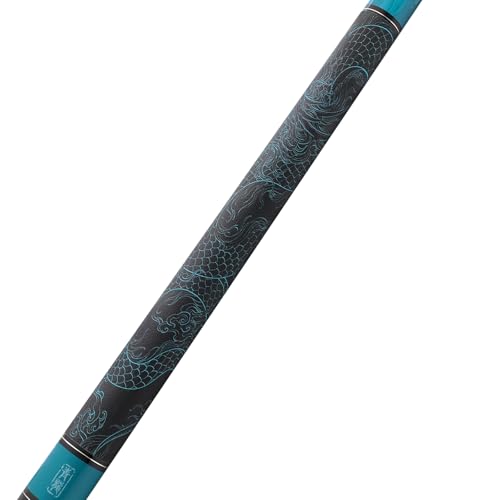 CUESOUL 19oz Pool Cue with Black case,13mm Tip,58inches Mythological Symbols Pattern 4 Styles - color: Blue Dragon