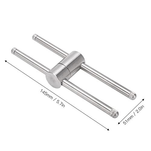 Billiard Cue Tip Presser, Stainless Steel Billiard Cue Tip Shaper Snooker Stick Tip Compressor Press Tool for Tips from 9mm to 14mm