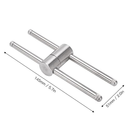 Billiard Cue Tip Presser, Stainless Steel Billiard Cue Tip Shaper Snooker Stick Tip Compressor Press Tool for Tips from 9mm to 14mm
