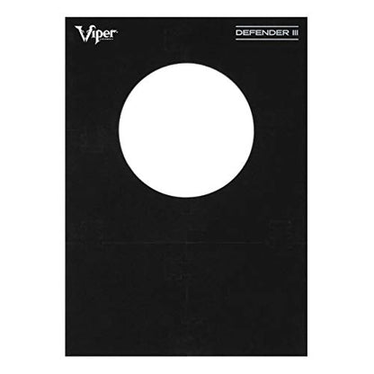 Viper Defender III Extended Length Dartboard Surround Wall Protector, Fits 17.75" and 18" Bristle Dartboards, Compression-Fit Easy Mounting, 45" H x 32" W x 1" Thickness - color: Black