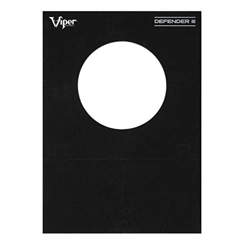 Viper Defender III Extended Length Dartboard Surround Wall Protector, Fits 17.75" and 18" Bristle Dartboards, Compression-Fit Easy Mounting, 45" H x 32" W x 1" Thickness - color: Black