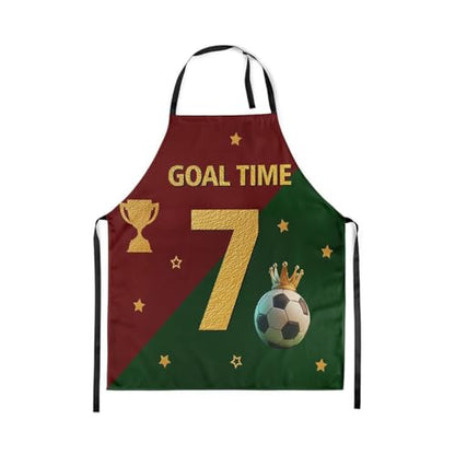Manfei Baseball Kids Kitchen Apron - color: Red Golden