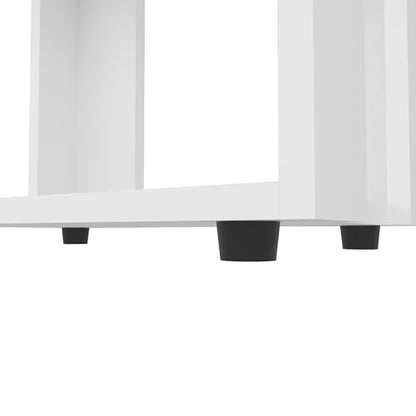 16" Stylish Storage Cabinet with 3-Open-Shelf, Functional Sideboard with Scratch-Resistant Melamine, Living Room Cabinet with Sturdy Construction for Bedroom Office Study, White