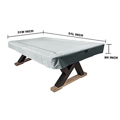 7/8/9FT Heavy Duty 600D Polyester Canvas Billiard Pool Table Cover(7 Colors Available) (Gray, 7-Foot) - color: Grey, size: 7-Foot