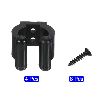 M METERXITY 4 Pack Billiards Cue Locating Clip Holder - Plastic Lightweight Pool Stick Clips, Wear-Resistant, Apply to Fishing Rod Pool Cue (17mm Dia, Black)