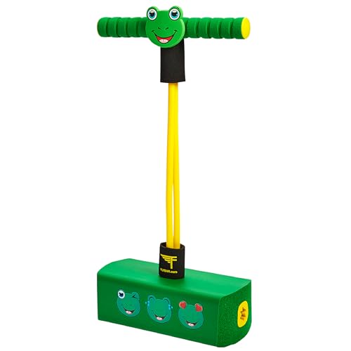 Flybar My First Foam Pogo Jumper for Kids Fun and Safe Pogo Stick for Toddlers, Durable Foam and Bungee Jumper for Ages 3 and up, Supports up to 250lbs (Frog) - color: Frog