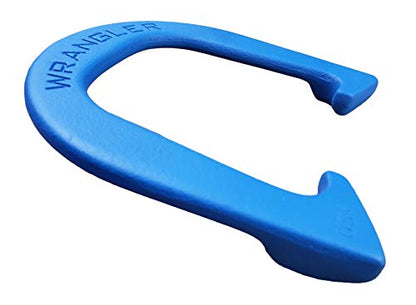 Wrangler Pro Pitching Horseshoes- Made in The USA - color: Red & Blue- Complete Game Set (4 shoes, 2 stakes & rule book)