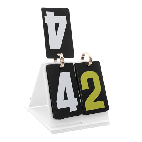 POPETPOP Portable Manual Flip Scoreboard for Card Games and Multi-Sports Smooth Operation Score Keeper with Large Numbers Compact Tabletop Scoreboard for Cornhole Basketball and More