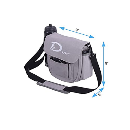 Disc Golf Set- Putter, Mid-Range, Driver, Mini Disc, Towel with Bag - color: Grey