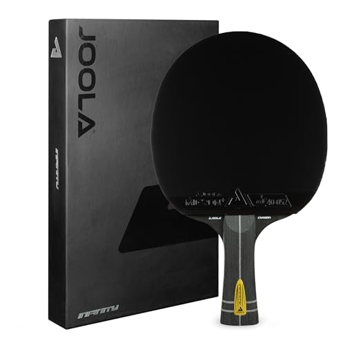JOOLA Infinity Carbon Professional Ping Pong Paddles - Ergonomic Comfort Grip - ITTF Approved Rubbers - Professional Ping Pong Paddle for Advanced Control & Speed - Table Tennis Racket - color: Black