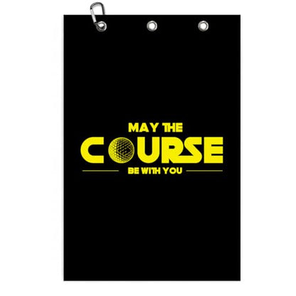 May The Course Be with You Microfiber Golf Towel with Clip, Funny Golf Accessories Gifts for Men Women Golfers Grandpa Dad, Birthday Retirement Gifts for GolfFans Golfs Lover, 16x24 Inch - color: May the Course Be With You
