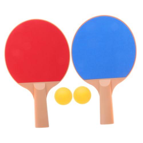 Happyyami Outdoor Table Tennis Bat Set with Plastic Elasticity Racket Paddle and Pong Balls Comfortable Grip for Competitive Outdoor Pong Games and Training