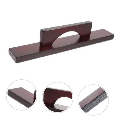 Shuffleboard Supplies Black Sand Cleaning Brush Wood Shuffleboard Cleaning Brush Polyester Fiber - color: Dark Red