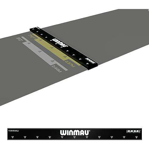Winmau Darts Oche Line - High Visibility Throw Line Marker with Toe Markers for Consistent Stance - Self-Adhesive, Sticks to Hard Floors (Wood/Tile/Laminate) - Regulation Distance - style: Magnetic TV-Style