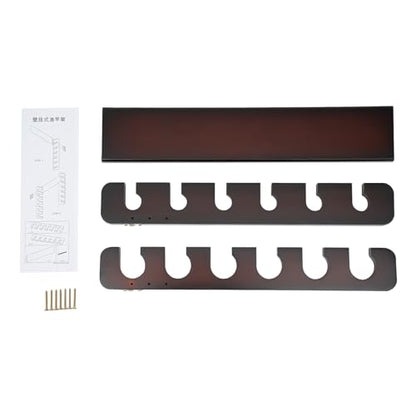 YIYIBYUS Pool Stick Holder,Cue Stick Wood Rack Holder,6 Sticks Pool Cue Rack Wall Mounted