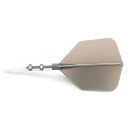 CUESOUL ROST T19 Integrated Dart Shaft and Flights Big Wing Shape Grey 28mm-Say Goodbye to Falling Dart Flight - color: with White Shaft