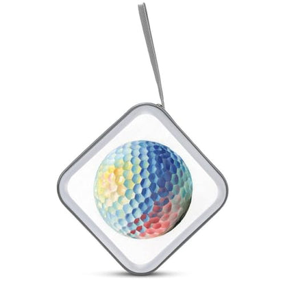 Watercolor Cute Golf Ball CD Case DVD Storage Case Portable for Car Home Travel