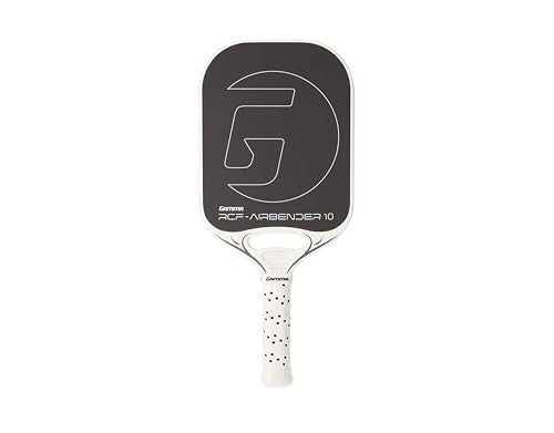 GAMMA RCF Airbender Pickleball Paddle, Raw Carbon Fiber, Customizable Handle Weight System & Aerodynamic Open Throat w/Shock Absorbing Gel Insert, 22mm & 16mm - style: 10 MM - Paddle Only