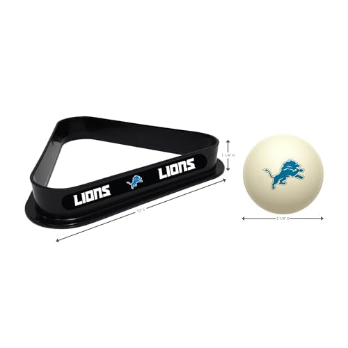 Imperial NFL Cue Ball & Rack Set - color: Detroit Lions, White