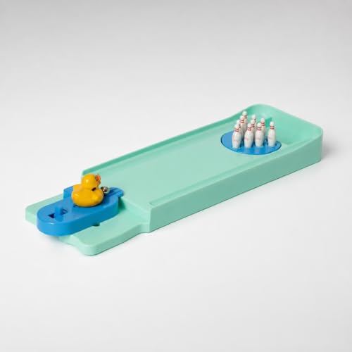 Mini Bowling Set, Wooden Bowling Game for Adults, Miniature Bowling Alley, Small Desktop Fun Toy - style: waterfowl Bowling