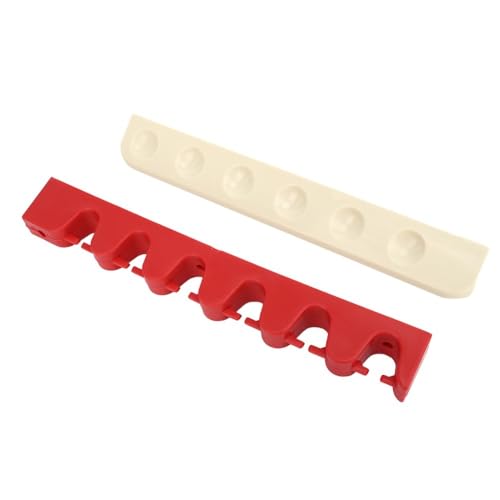 6 Hole Billiard Cue Rack Wall Mount – Rubber Billiard Pool Cue Holder for Storage Snooker Stick,Space-Saving Hanging Bracket with Sturdy Design