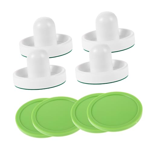 Alasum 1set Tabletop Hockey Game Parts Pusher Pucks Felt Pads Pucks for Authentic Indoor Entertainment Improve Skills Coordination
