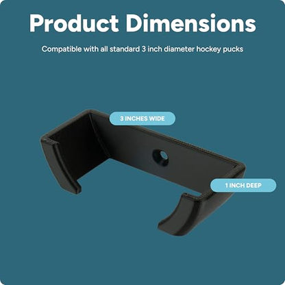 Hockey Puck Wall Mount Display (2 Pack) | Wall Rack Holder Brackets for Collectible Pucks & Game Winning Pucks | Ice Hockey Decor & Storage