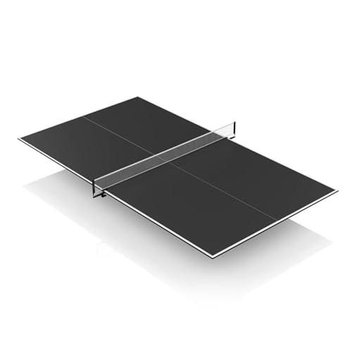 Ping Pong Table Topper for Pool Table, 8X4 FT Foldable Table Tennis Table Conversion Top with Net & Premium Foam Padding - Perfect for Family Game Rooms - color: Black