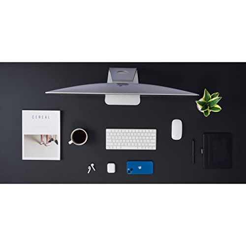 Kaboon Black Table Top 23.62" D x 59.1" W, Solid One-Piece Desktop, Universal Wood Countertop, Reversible Laminate Top, Double Desks, L-Desk DIY, for Home and Commercial - color: Black, size: 60x24