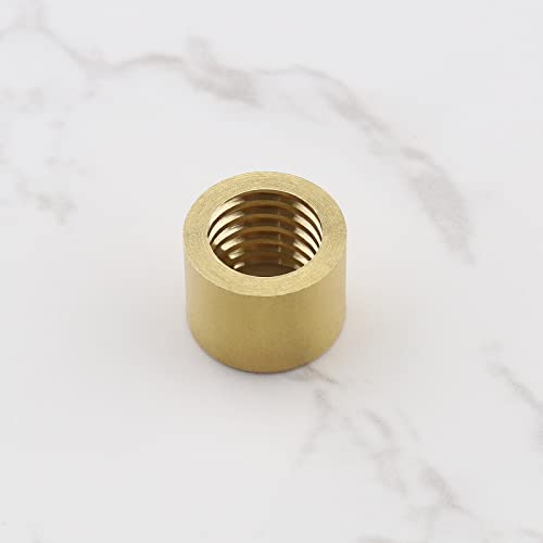 10PCS Threaded Snooker Pool Cue Ferrules for Stick on Tips Brass Cue Tips Billiards Repair Tool Replacement Accessories (9mm & 10mm 5PCS Each Size)