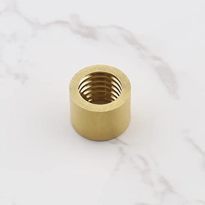 10PCS Threaded Snooker Pool Cue Ferrules for Stick on Tips Brass Cue Tips Billiards Repair Tool Replacement Accessories (9mm & 10mm 5PCS Each Size)