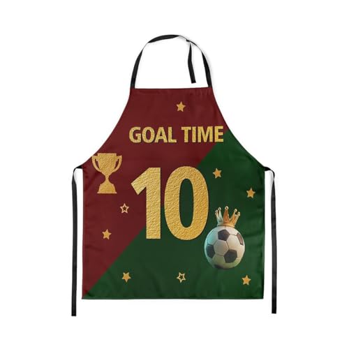 Manfei Baseball Kids Kitchen Apron - color: Green Red