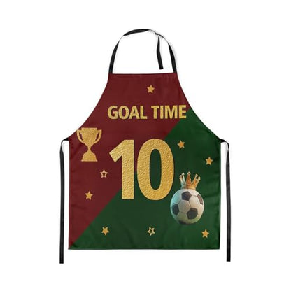 Manfei Baseball Kids Kitchen Apron - color: Green Red