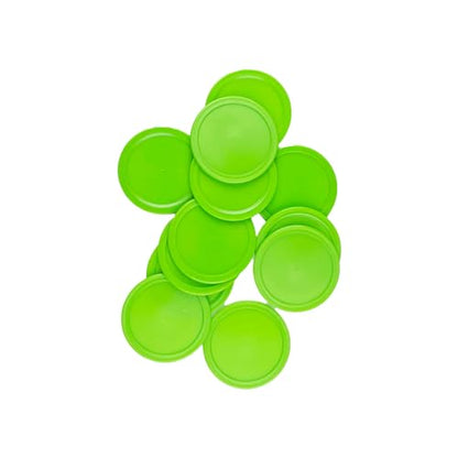 12 Pack 2.5 Inch Air Hockey Pucks for Small Size Table - color: Green