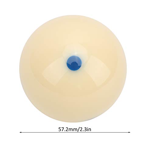 Billiard Cue Ball, 57.2mm Standard Training Pool Ball Dot Spot Pool Table Accessories for Billiard Games Sports - color: Blue Dot