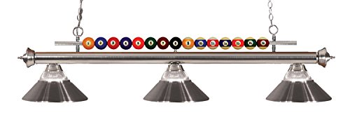 Z-Lite 170BN-RBN 3 Billiard Light, Brushed Nickel