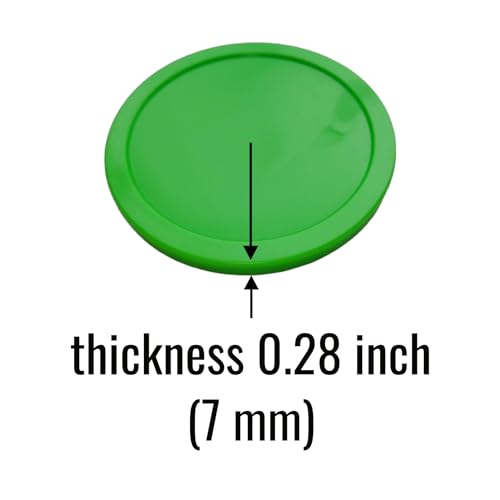 3.25-Inch (82mm) Fluorescent Air Hockey Pucks - Set of 2 - Durable 7mm Thick Pucks for Standard & Commercial Air Hockey Tables - High Visibility & Fast Gameplay