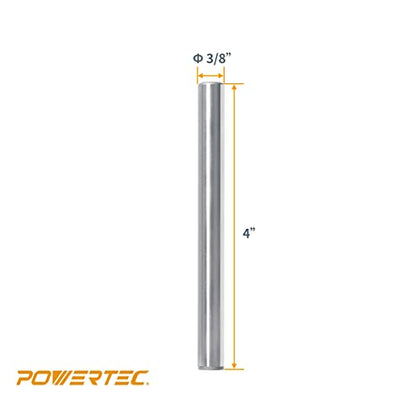 POWERTEC 71473-P2 Hardened Steel Dowel Pins 3/8" x 4" Long | Heat Treated and Precisely Shaped for Accurate Alignment – 8 Pack - size: 3/8" x 4" (8pk)