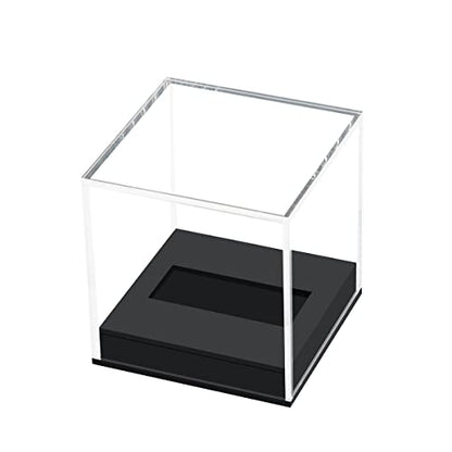 Clear Hockey Puck Display Case Acrylic Puck Display Holder Stand Box Sports Dustproof Storage Collectibles Protection Box with Base